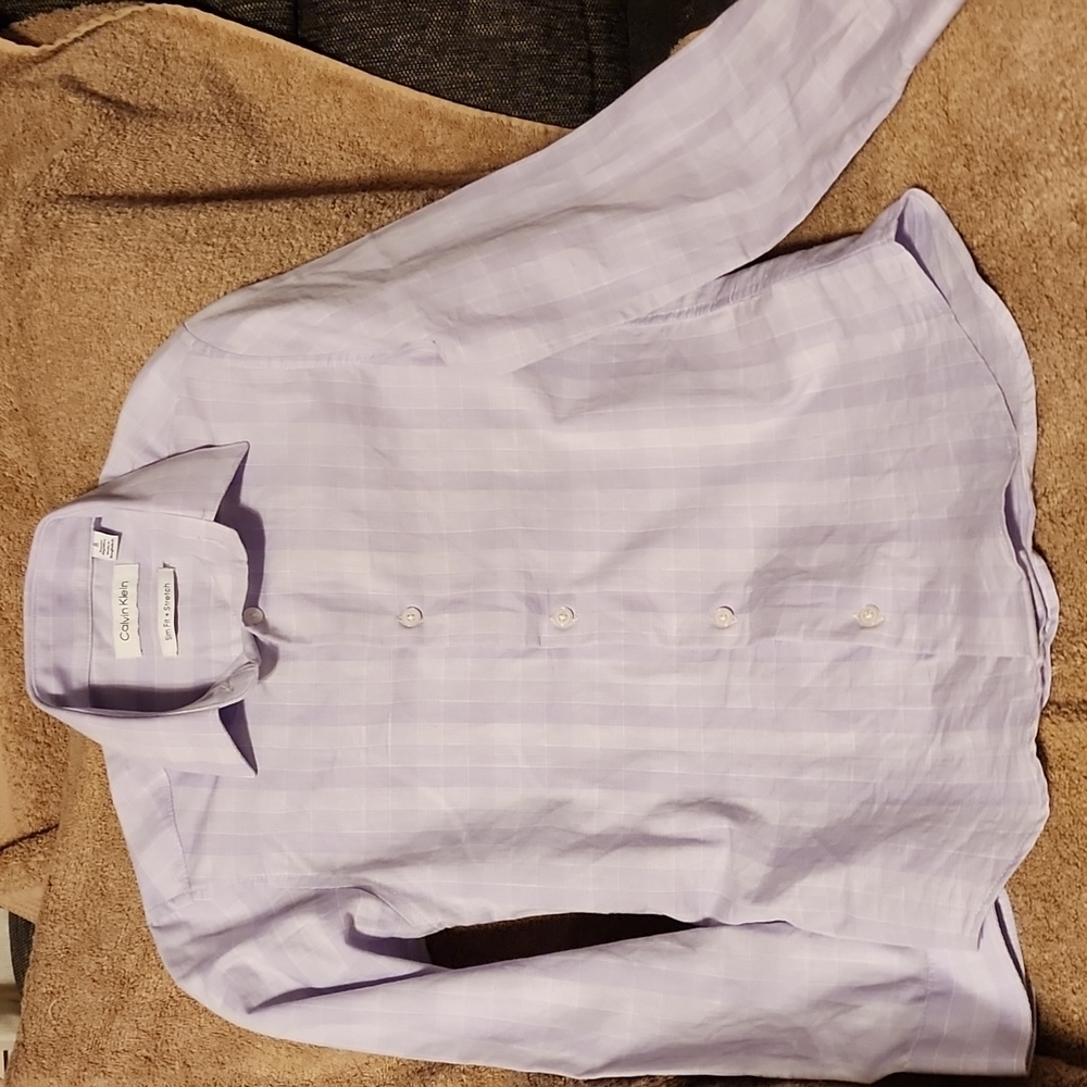 Calvin Klein  size 8 regular boys purple dress shirt